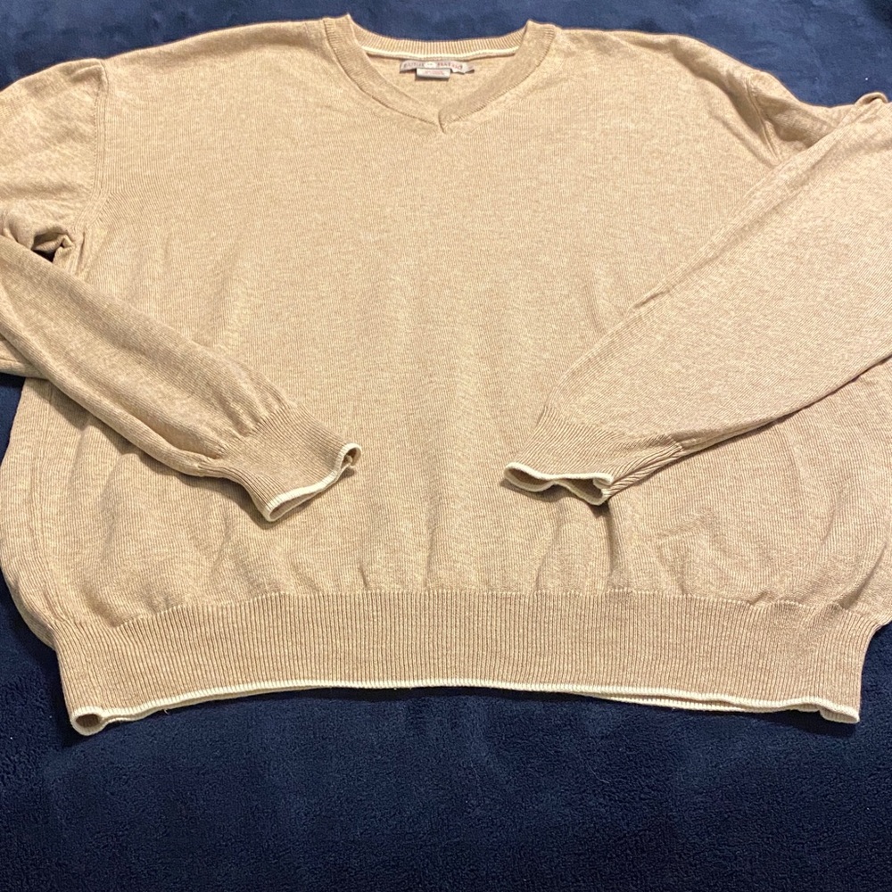 Luigi Baldi tan designer sweater, made in Italy. Size Medium